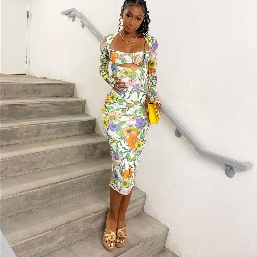 AFRM Floral bodycon dress